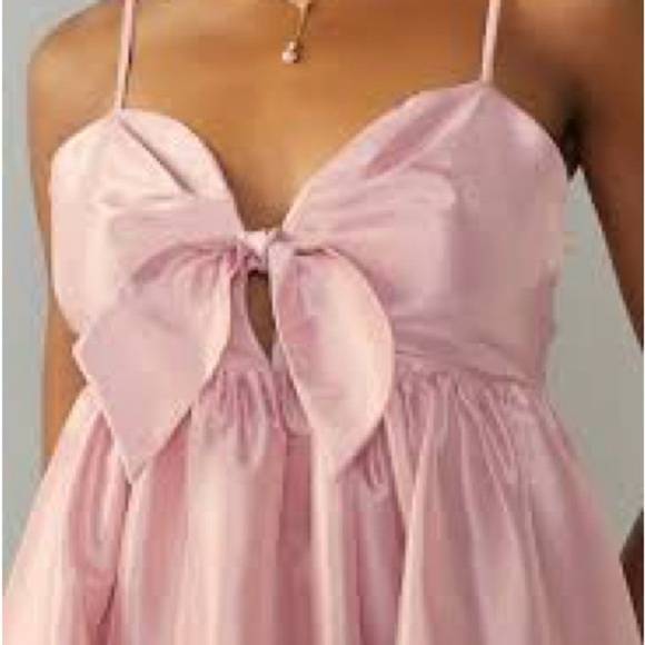 NWT Francesca's Collections Stella Tie Blush Pink Mini Dress XS - Picture 4 of 7